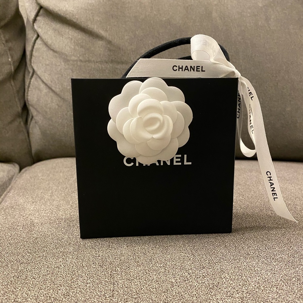 Chanel Paper Bag (Small) with Ribbon and Camellia